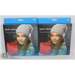 LOT OF 2 MUSIC GEAR WIRELESS MUSICAL BEANIE