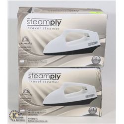TWO STEAMPLY TRAVEL STEAMERS