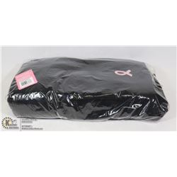 BUNDLE OF 6 PINK RIBBON SCARVES (BLACK)