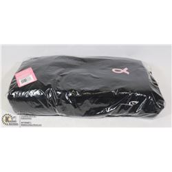 BUNDLE OF 6 PINK RIBBON SCARVES (BLACK)