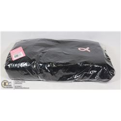 BUNDLE OF 6 PINK RIBBON SCARVES (BLACK)