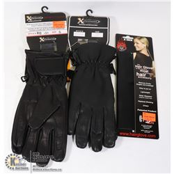 TWO PAIRS OF LEATHER GLOVES SOLD WITH HAIR GLOVE
