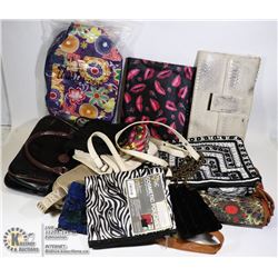 ESTATE LOT OF NEW VINTAGE PURSES-BENCH,LESPORTSAC,