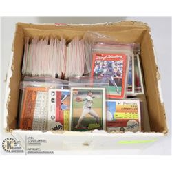 BOX WITH ASSORTED BASEBALL CARDS