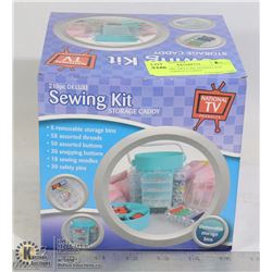 NEW 210PC DELUXE SEWING KIT AND STORAGE CADDY