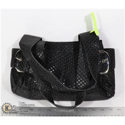 NEW BLACK WEAVE DESIGN PURSE