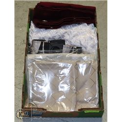 LARGE FLAT WITH RED 70 IN. X 72 IN. CURTAIN