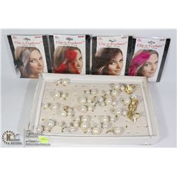 FLAT OF FASHION RINGS SOLD WITH CLIP IN FEATHERS