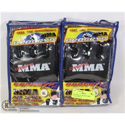 TWO PAIRS OF PROGRYP MMA GLOVES SIZE XL