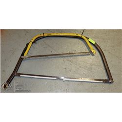 TWO VINTAGE BOW SAWS