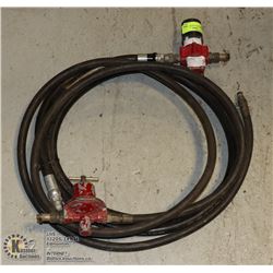 2 PROPANE HOSE AND REGULATORS