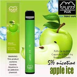 800 PUFFS PLUS E-CIGARETTE APPLE ICE
