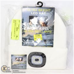 NEW WHITE ULTRA BRIGHT LED HATS