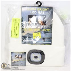 NEW WHITE ULTRA BRIGHT LED HATS