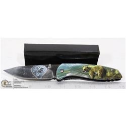 NEW FOLD OUT BEAR THEMED KNIFE