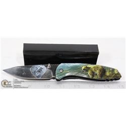 NEW FOLD OUT BEAR THEMED KNIFE