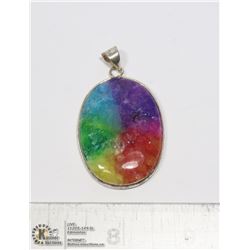 #15-RAINBOW SOLAR QUARTZ PENDANT
