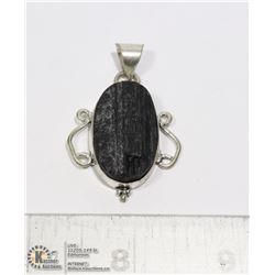 #23-BLACK TOURMALINE PENDANT (RAW)
