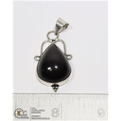 #21-NATURAL BLACK OBSIDIAN PENDANT