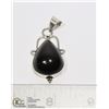 Image 1 : #21-NATURAL BLACK OBSIDIAN PENDANT