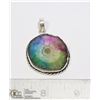 Image 1 : #35-RAINBOW SOLAR QUARTZ PENDANT