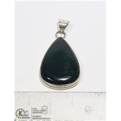 #31-NATURAL INDIA BLOODSTONE PENDANT