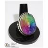 Image 1 : #11-RAINBOW SOLAR QUARTZ RING SIZE 9