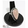 Image 1 : #63-PINK ROSE QUARTZ RING/ SIZE 8