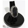 Image 1 : #55-BLACK TOURMALINE RING (RAW) SIZE 6.25