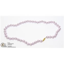 #211-SEA SHELL PEARL NECKLACE 17.5"/8mm