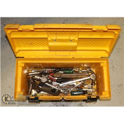 YELLOW TOOL BOX WITH TOOLS