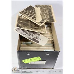 BOX OF ASSORTED POSTCARDS AND MORE