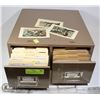 Image 1 : BROWN DOUBLE METAL FILING BOX POSTCARDS ABOUT 1500
