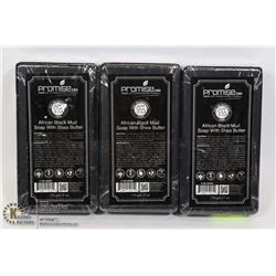 3 BARS OF PROMISE CBD AFRICAN BLACK MUD SOAP
