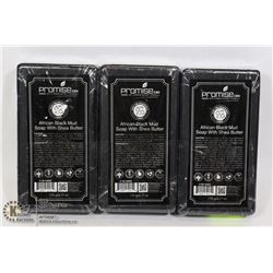 3 BARS OF PROMISE CBD AFRICAN BLACK MUD SOAP