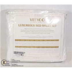 VEEYOO LUXURIOUS BED SHEET SET SIZE TWIN