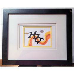 23)  FRAMED & QUADRUPLE MATTED UNDER