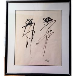 21) FRAMED & MATTED  UNDER GLASS ORIGINAL