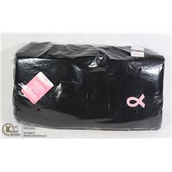 BUNDLE OF 6 PINK RIBBON SCARVES (BLACK)