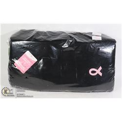 BUNDLE OF 6 PINK RIBBON SCARVES (BLACK)