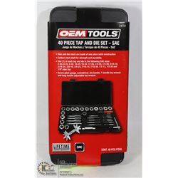 NEW OEMTOOLS 40 PC TAP & DIE SET - SAE