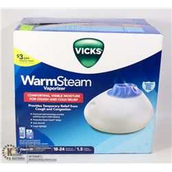 NEW VICKS WARM STEAM VAPORIZER FOR SMALL/MEDIUM