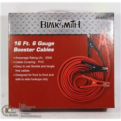 NEW 16' 6 GAUGE BOOSTER CABLES