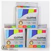 Image 1 : THREE 4 PACKS OF NEW MICROFIBER CLOTHS