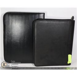 TWO UNCLAIMED LEATHERETTE BINDERS