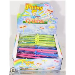 UNCLAIMED RETAIL BOX OF FLYING KIDS TOYS