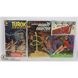THREE ASSORTED VINTAGE COMICS