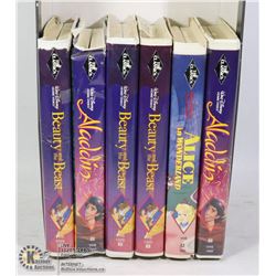 6 VINTAGE DISNEY BLACK DIAMOND COLLECTOR SERIES
