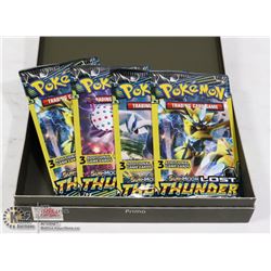 4 SEALED POKEMON LOST THUNDER 3 CARD BOOSTER