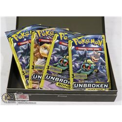 4 SEALED POKEMON UNBROKEN BONDS 3 CARD BOOSTER